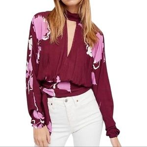 Free People Say You Love Me Top in Plum